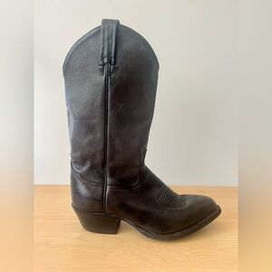 Tony Lama Black Leather Cowboy Boots